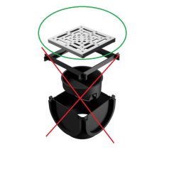   Folyóka műanyag csatlakozóelem fémrács standard 100/70 folyókához G-DRAIN