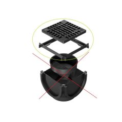   Folyóka műanyag csatlakozóelem műanyag rács standard 100/70 folyókához G-DRAIN