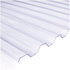 PVC trapéz műanyag profillemez 2,5x0,9m átlátszó