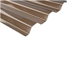 PVC trapéz műanyag profillemez 2,5x0,9 bronz