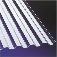 PC trapéz műanyag profillemez 2,5x0,9m átlátszó