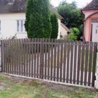 WPC kerítés elem íves, sötét barna tölgy mintázat 1,5m