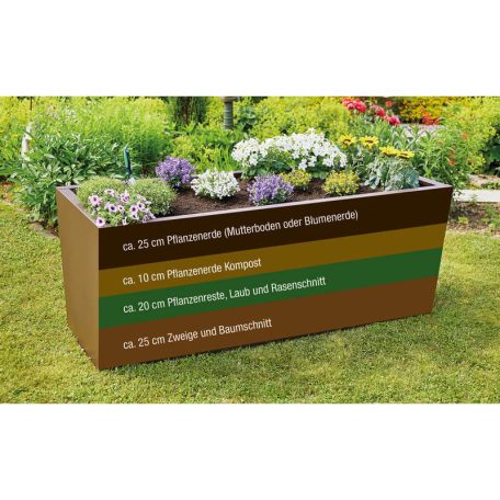 Magaságyás Valenta200 2000x900X800mm rozsda vörös Ggarden