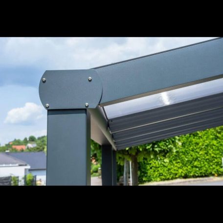 Terasztető pro antracit 4000 X 4000 MM - PC víztiszta