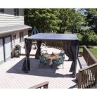 Kerti pavilon Milano 3000 szürke 3,09x3,09m