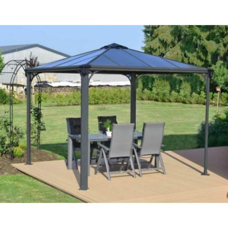 Kerti pavilon Palermo 3000 szürke 2,95x2,95m