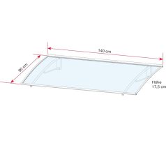 Előtető Basic 4mm 140x90 átlátszó