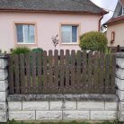 WPC kerítés elem barna fa mintázat 1800mm